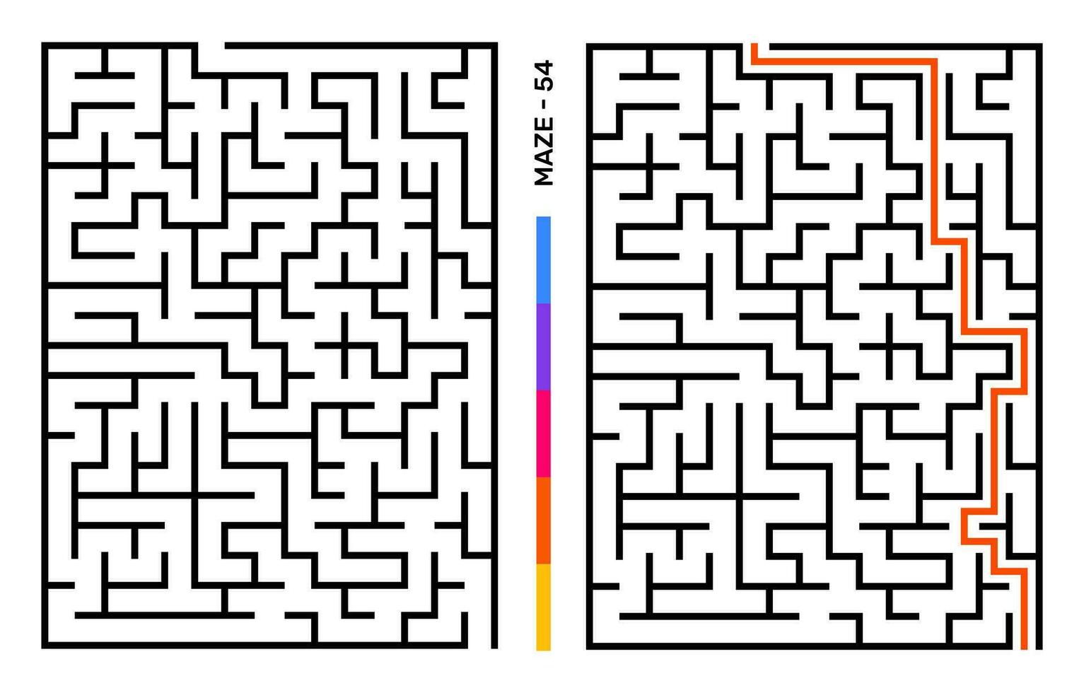astratto labirinto puzzle labirinto con iscrizione e Uscita. labirinto per attività libro. risoluzione dei problemi puzzle Giochi per cartella di lavoro. vettore illustrazione - eps 10