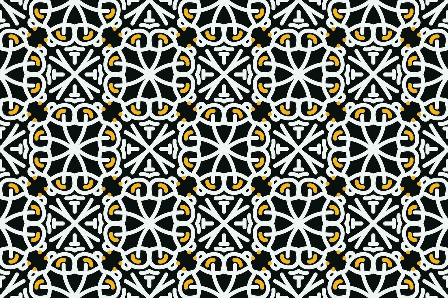 orientale modello. Nero, bianca e giallo colore con Arabo ornamento. modello, sfondo e sfondo per il tuo design. tessile ornamento. vettore illustrazione.