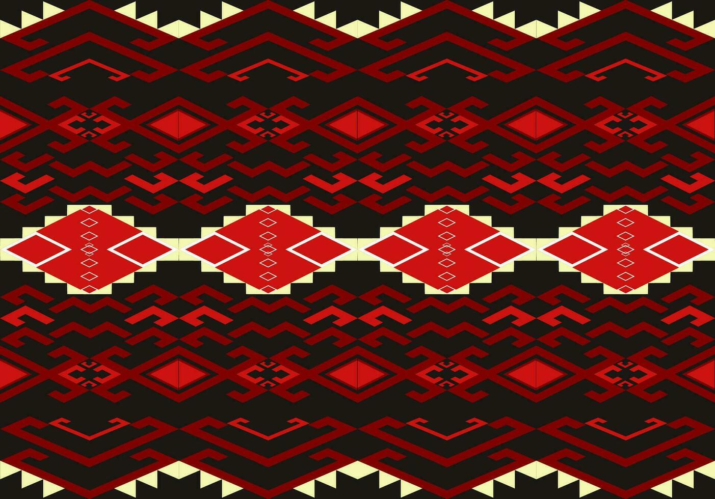 etnico astratto ikat senza soluzione di continuità modello nel tribal.tessuto indiano e maxican stile. design per sfondo, sfondo, illustrazione, tessuto, vestiario, tappeto, tessile, batik, ricamo. vettore