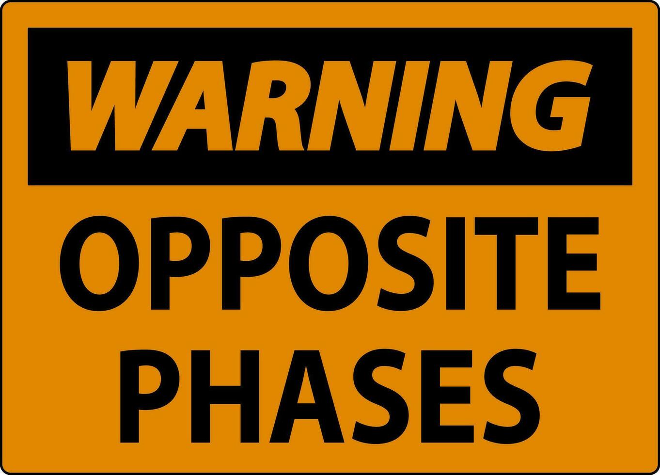 avvertimento cartello, di fronte fasi vettore