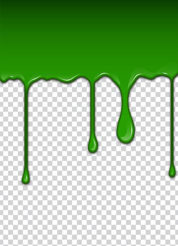 Liquido verde, schizzi e macchie. Illustrazione vettoriale melma.