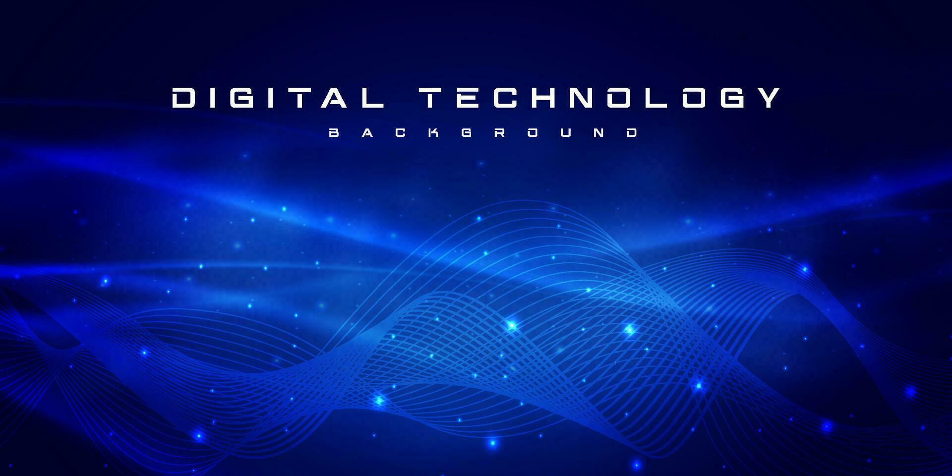 digitale tecnologia Internet Rete velocità connessione blu sfondo, informatica nano informazione, astratto scienza comunicazione, innovazione futuristico Tech dati, ai grande dati, Linee puntini illustrazione 3d vettore