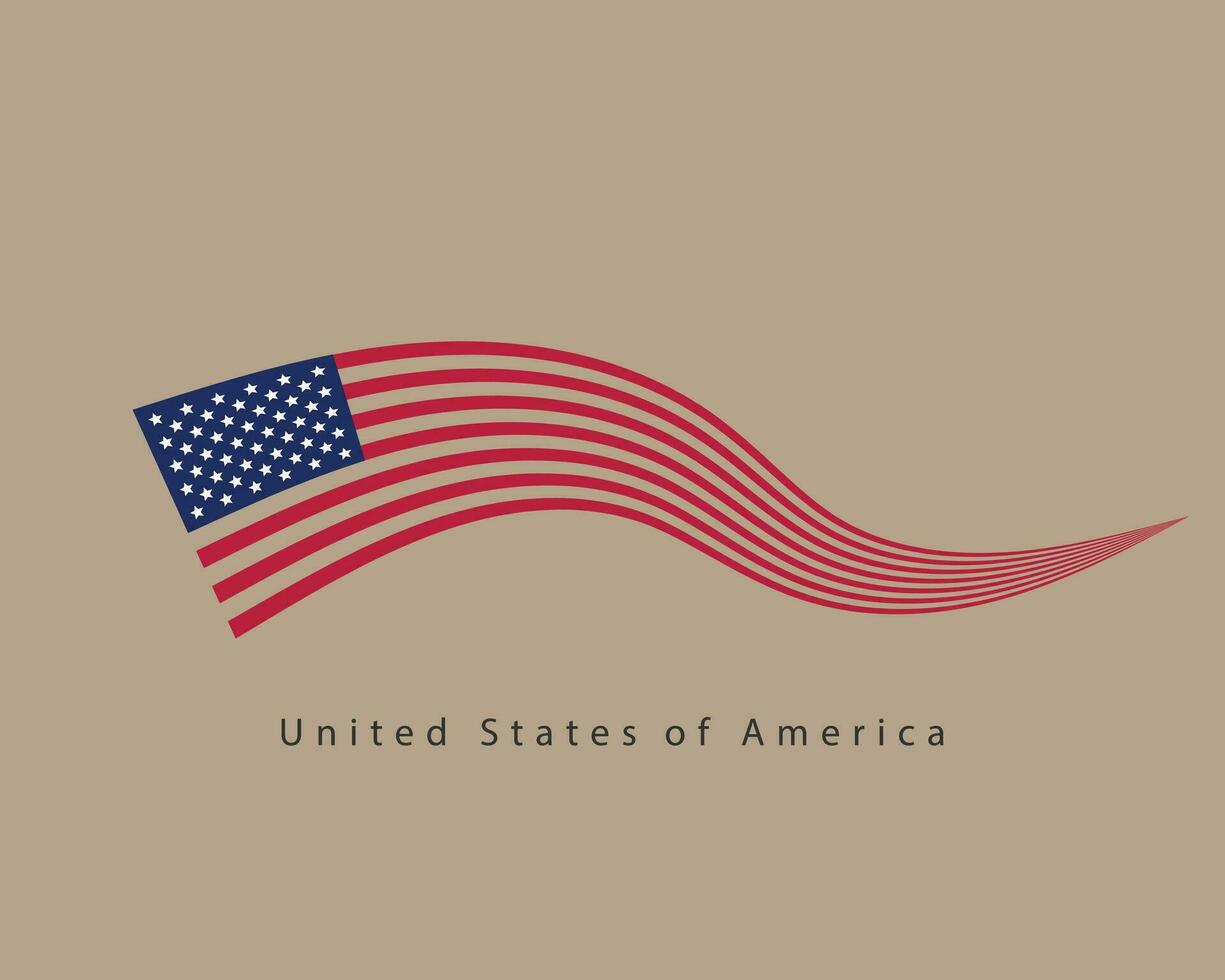 Stati Uniti d'America bandiera vettore. moderno stile unito stati di America simbolo. americano bandiera design elemento vettore