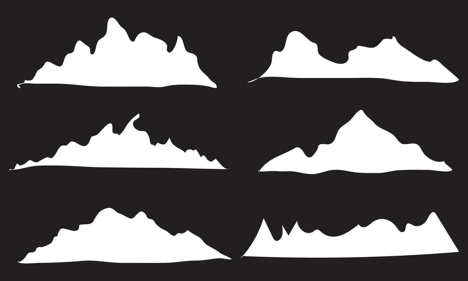 montagna vettore icone impostato montagna silhouette vector.print