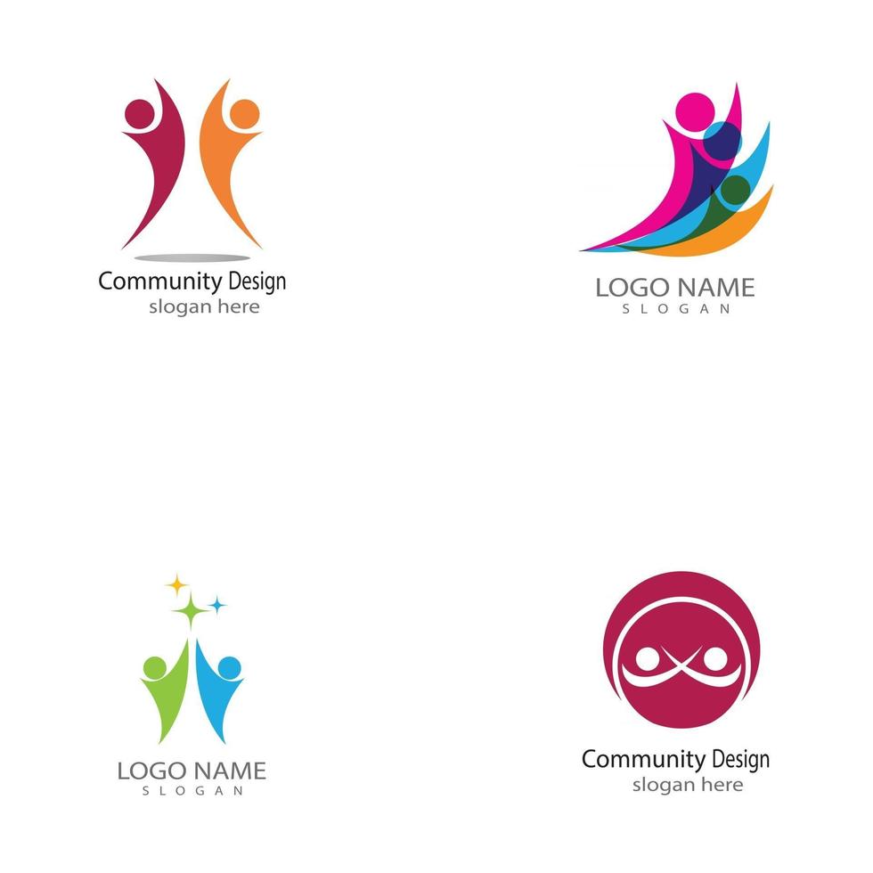 modello di progettazione di icone di comunità, reti e social vettore