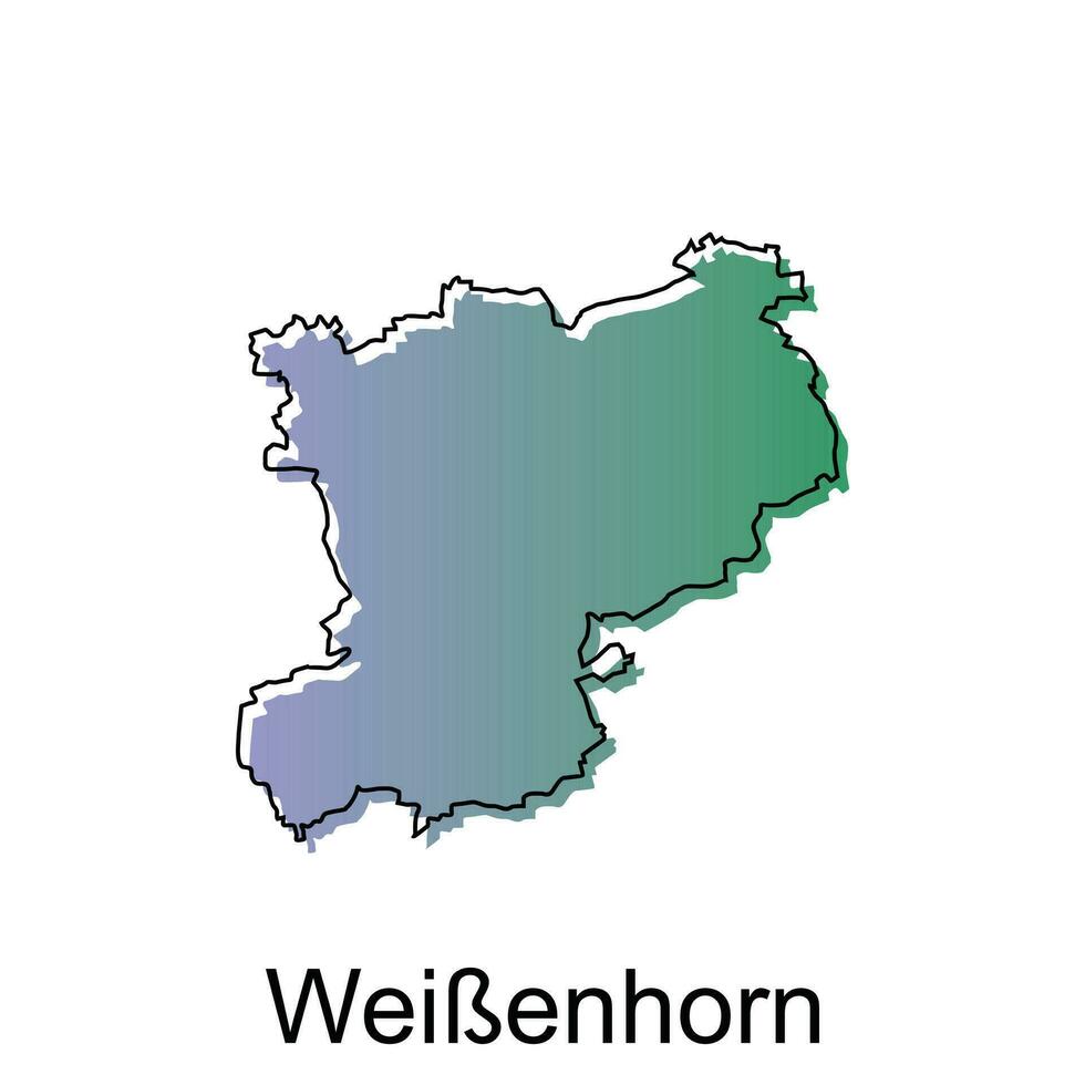 carta geografica città di Weibenhorn, mondo carta geografica internazionale vettore modello con schema illustrazione design