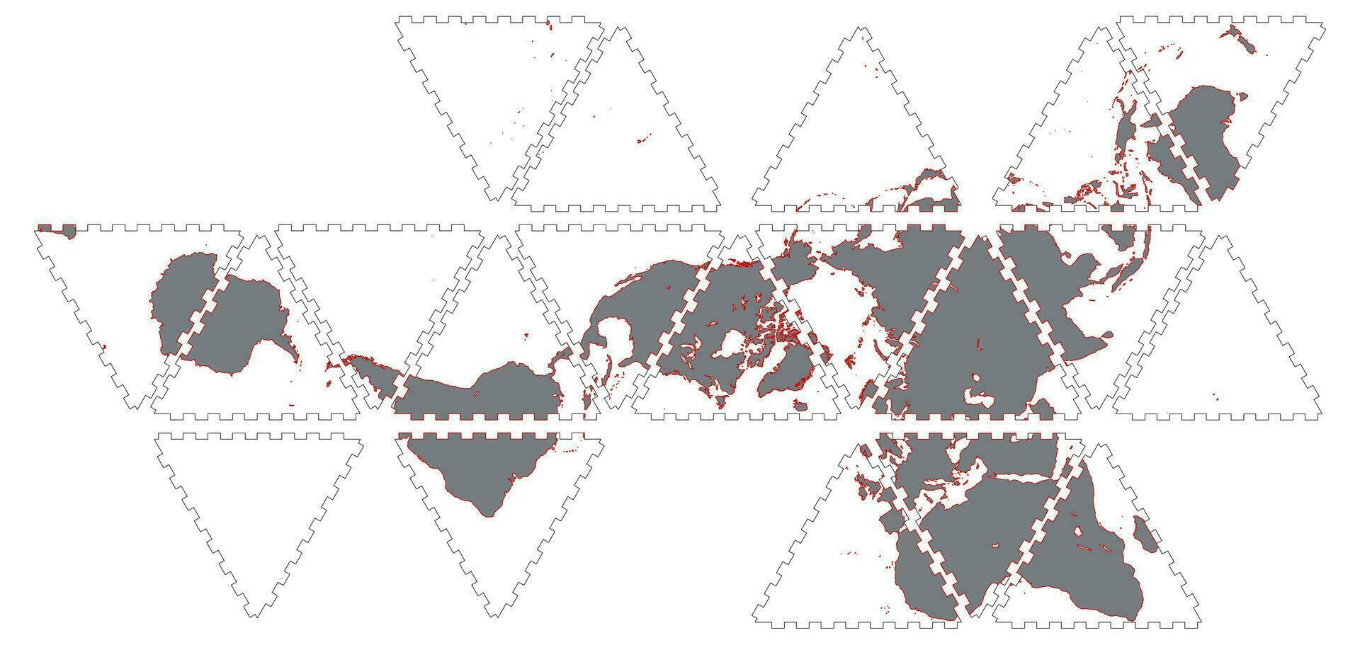 cnc laser taglio mondo carta geografica sfera no colla vettore illustrazione