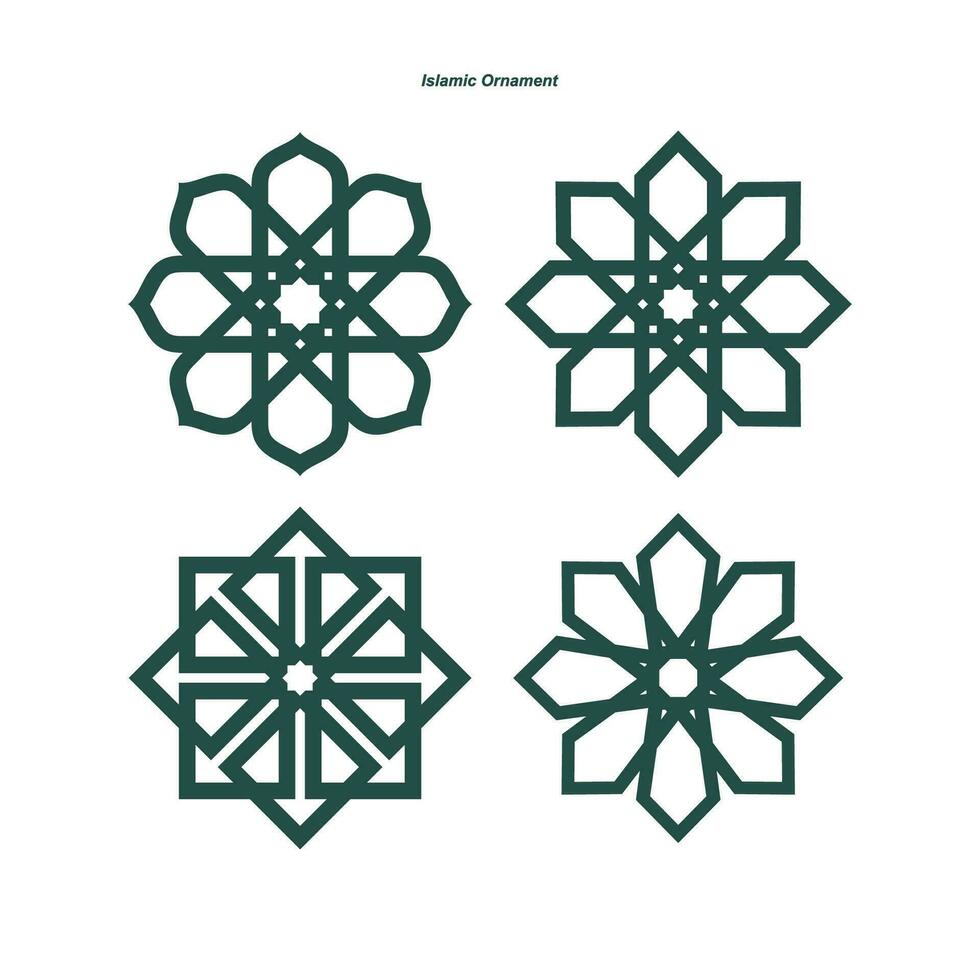islamico stile confine e telaio design modello vettore elemento collezione di orientale stile islamico