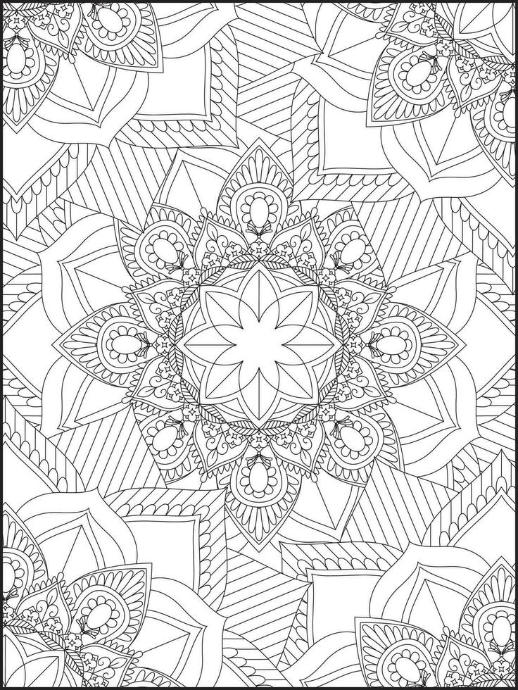 mandala. mandala colorazione pagine. floreale mandala colorazione pagine. fiore vettore