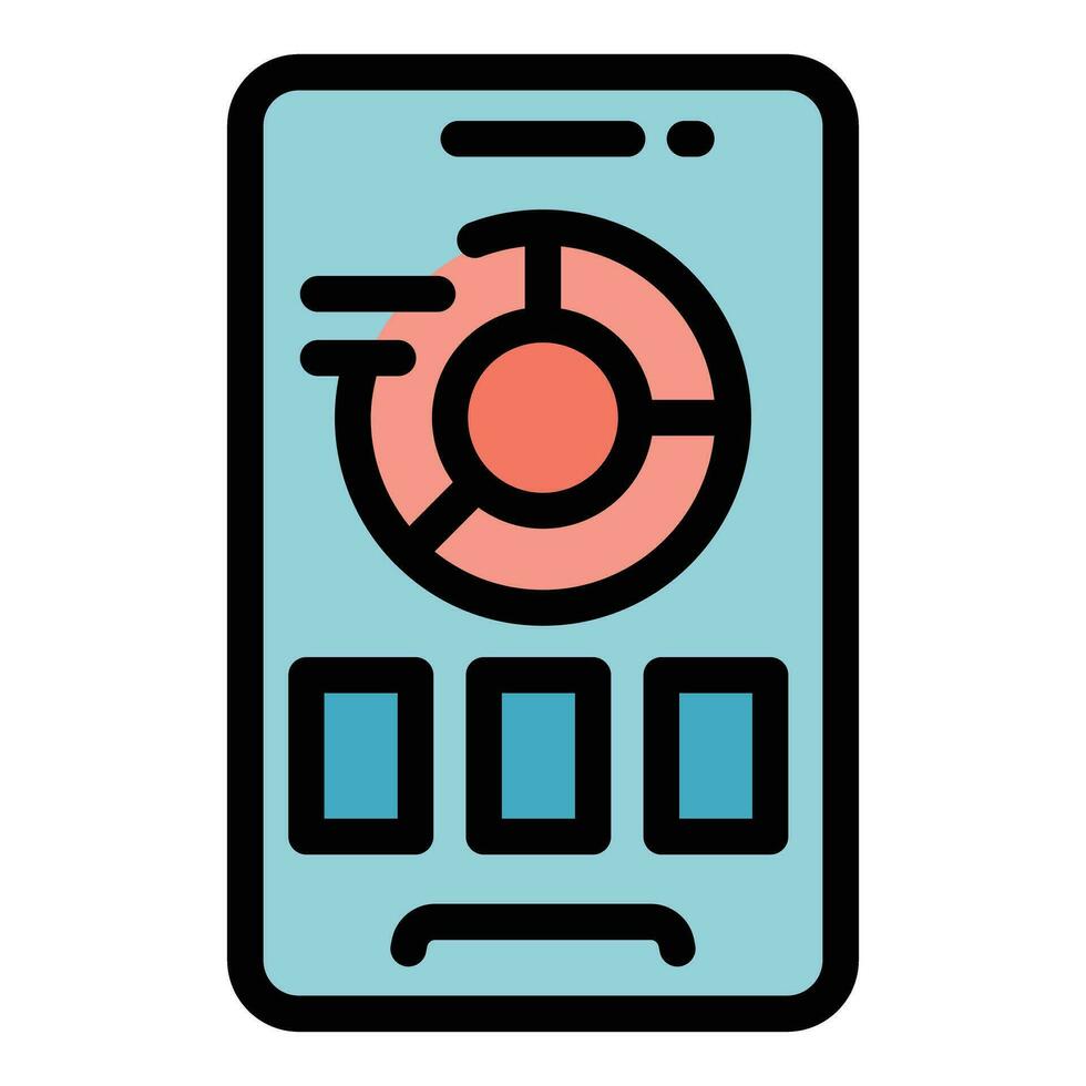 mobil App icona vettore piatto