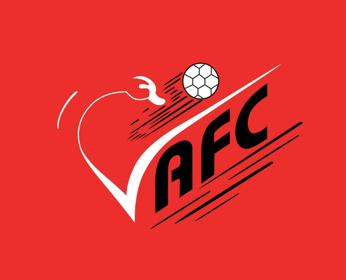 valenciennes fc simbolo club logo ligue 1 calcio francese astratto design vettore illustrazione con rosso sfondo