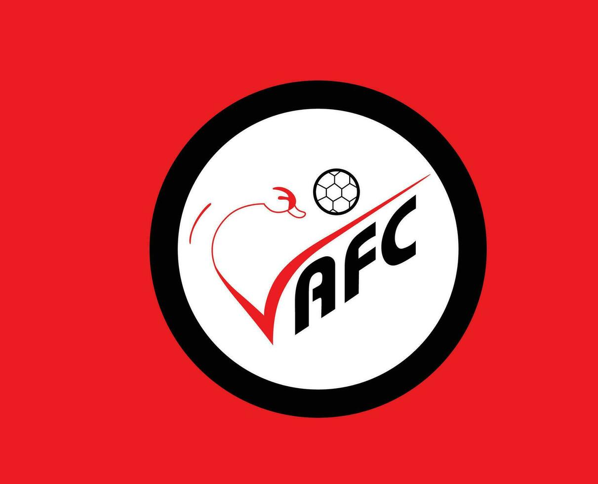 valenciennes fc logo club simbolo ligue 1 calcio francese astratto design vettore illustrazione con rosso sfondo