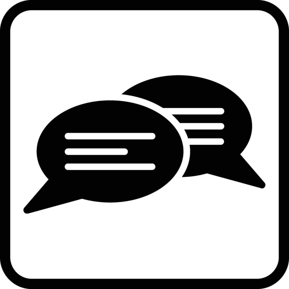 icona del glifo della chat vettore