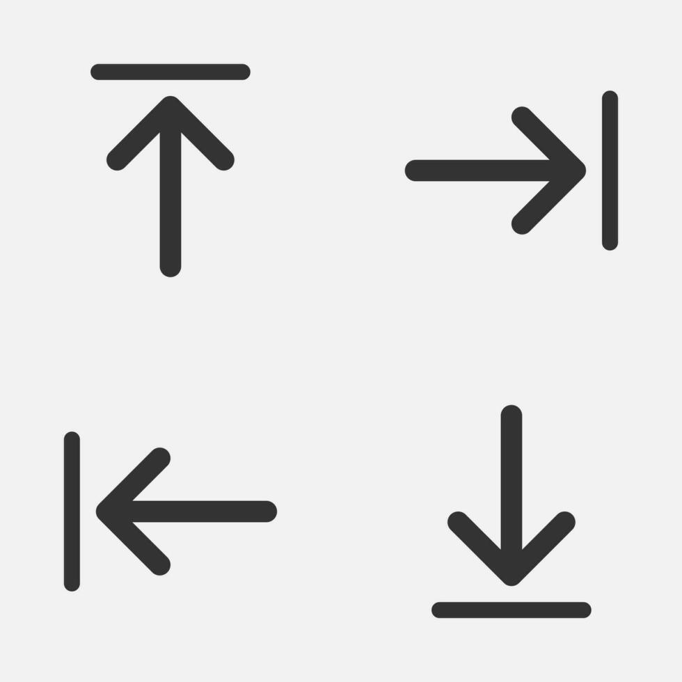 freccia Scarica icona allineare sinistra superiore giusto parte inferiore pulsante vettore
