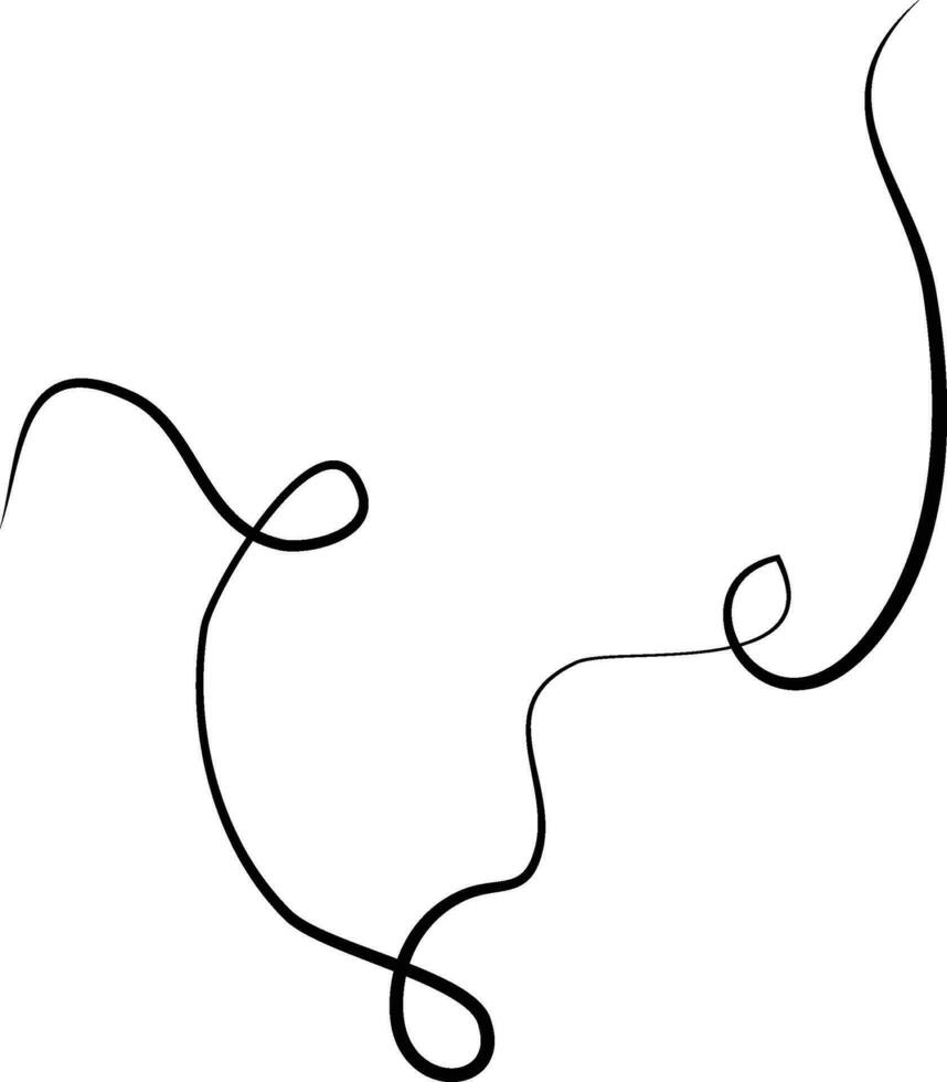 decorativo illustrato astratto onda linea grafico elemento. vettore