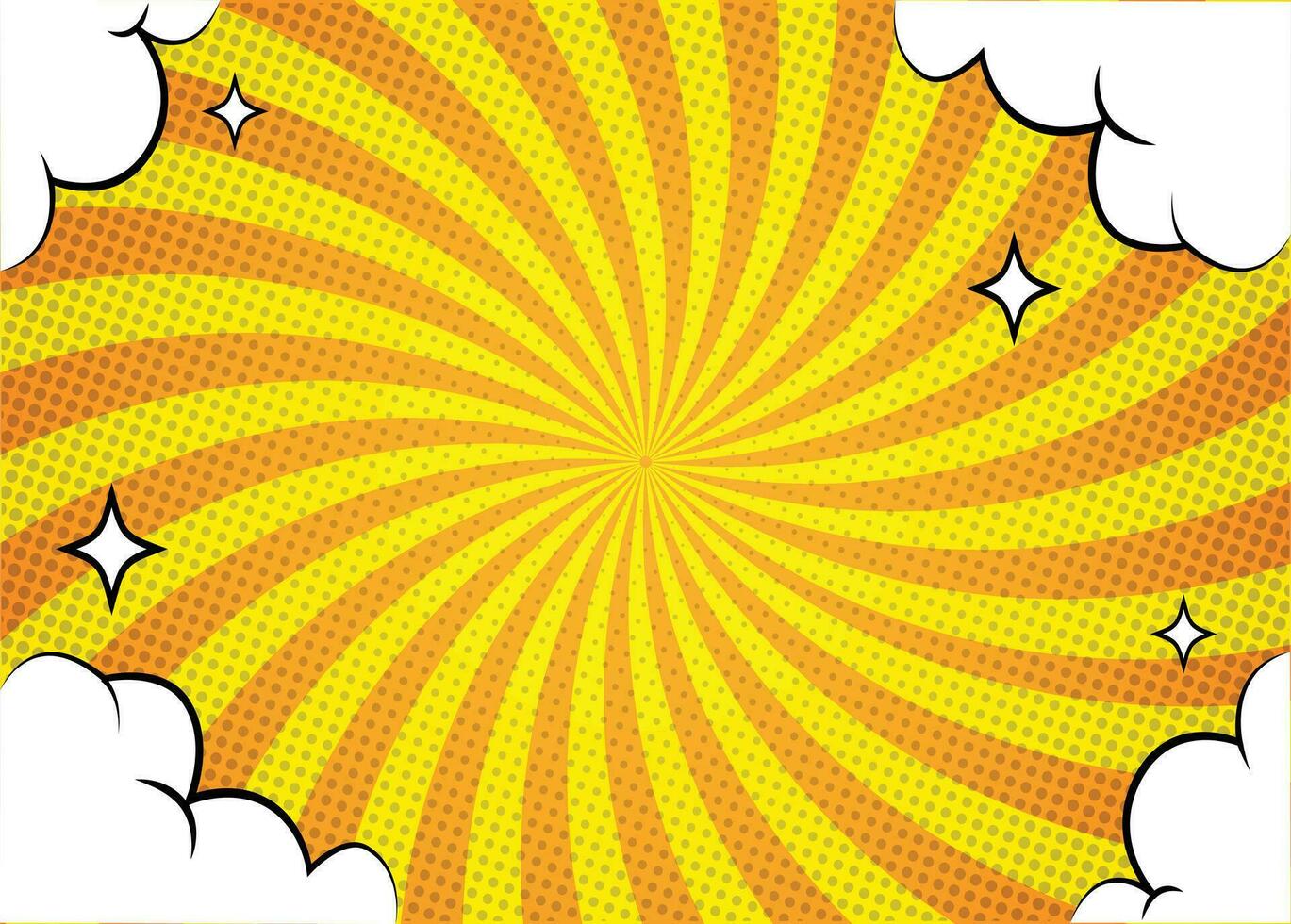 comico sfondo. vettore, pop arte stile. pop arte comico sfondo con nube e stella. cartone animato vettore illustrazione