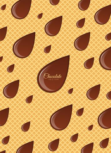 Cioccolato liquido o vernice marrone. Illustrazione vettoriale