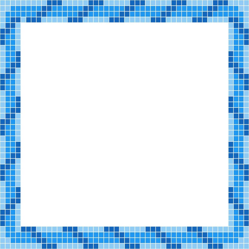 blu piastrella telaio, mosaico piastrella telaio o sfondo, piastrella sfondo, senza soluzione di continuità modello, mosaico senza soluzione di continuità modello, mosaico piastrelle struttura o sfondo. bagno parete piastrelle, nuoto piscina piastrelle. vettore