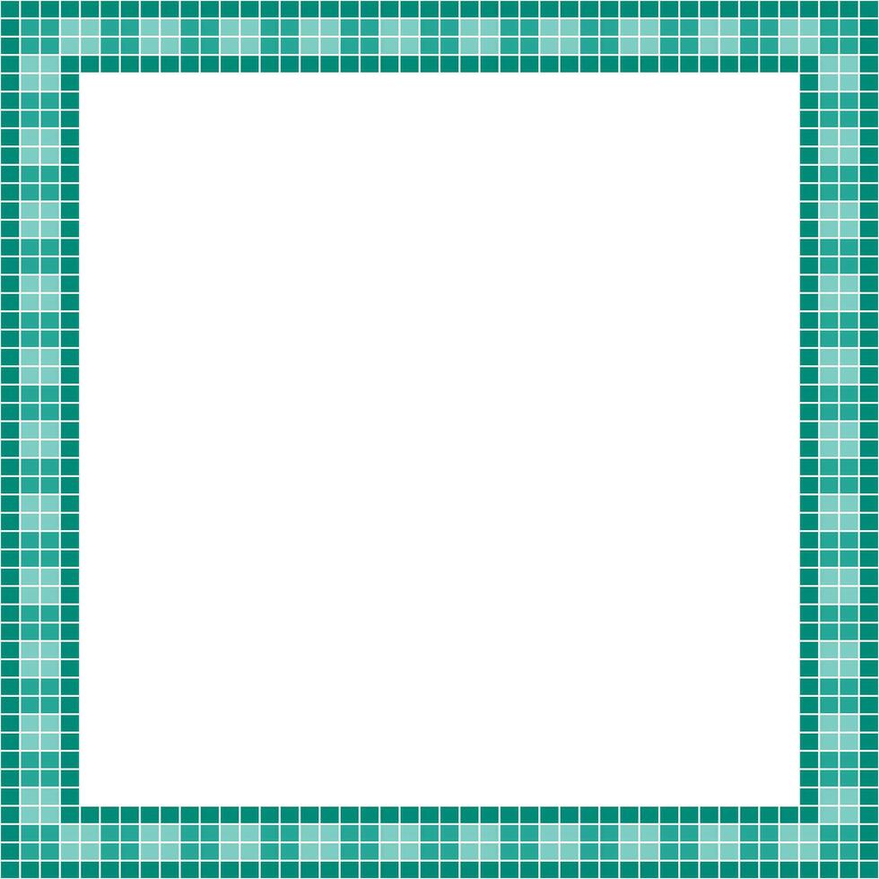 verde piastrella telaio, mosaico piastrella telaio o sfondo, piastrella sfondo, senza soluzione di continuità modello, mosaico senza soluzione di continuità modello, mosaico piastrelle struttura o sfondo. bagno parete piastrelle, nuoto piscina piastrelle. vettore