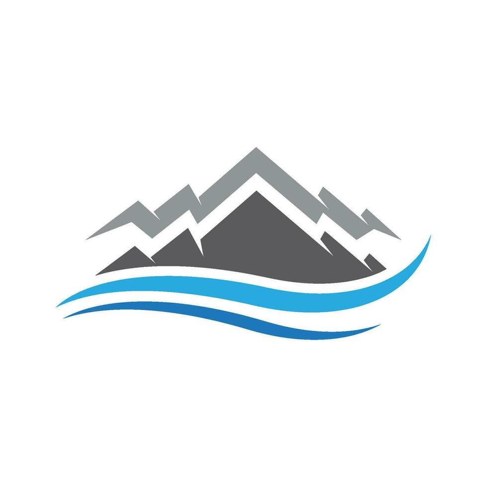 logo icona di montagna vettore