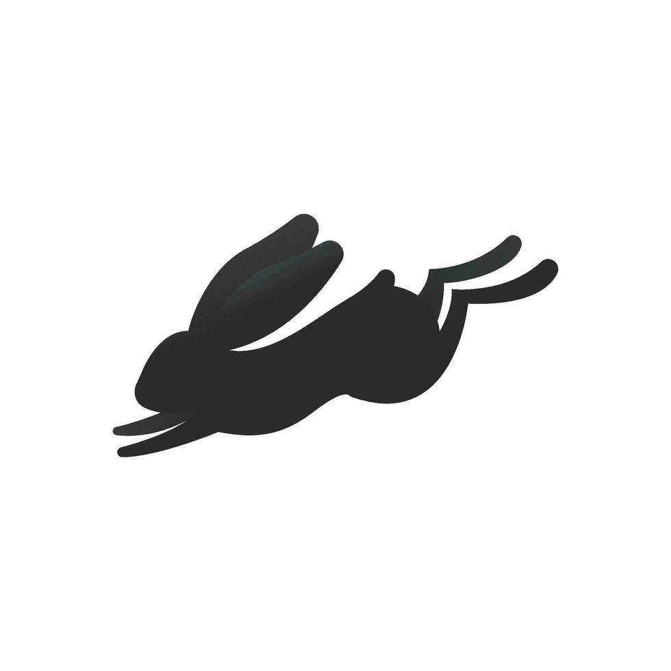 vettore disegno di un' impostato di conigli silhouette