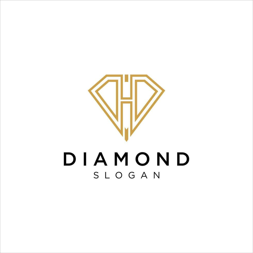 creativo diamante concetto logo design modello vettore