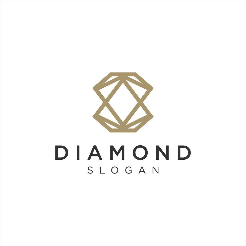 creativo diamante concetto logo design modello vettore