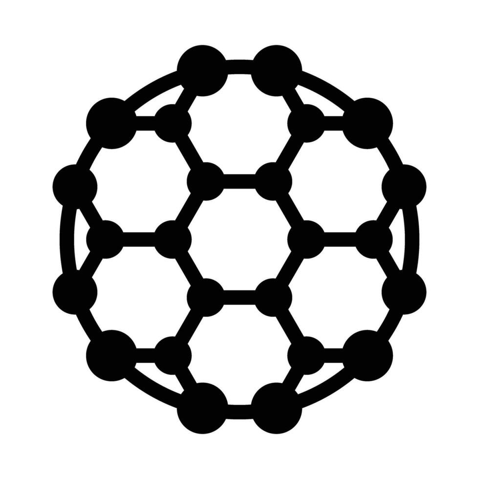 fullerene vettore glifo icona per personale e commerciale uso.