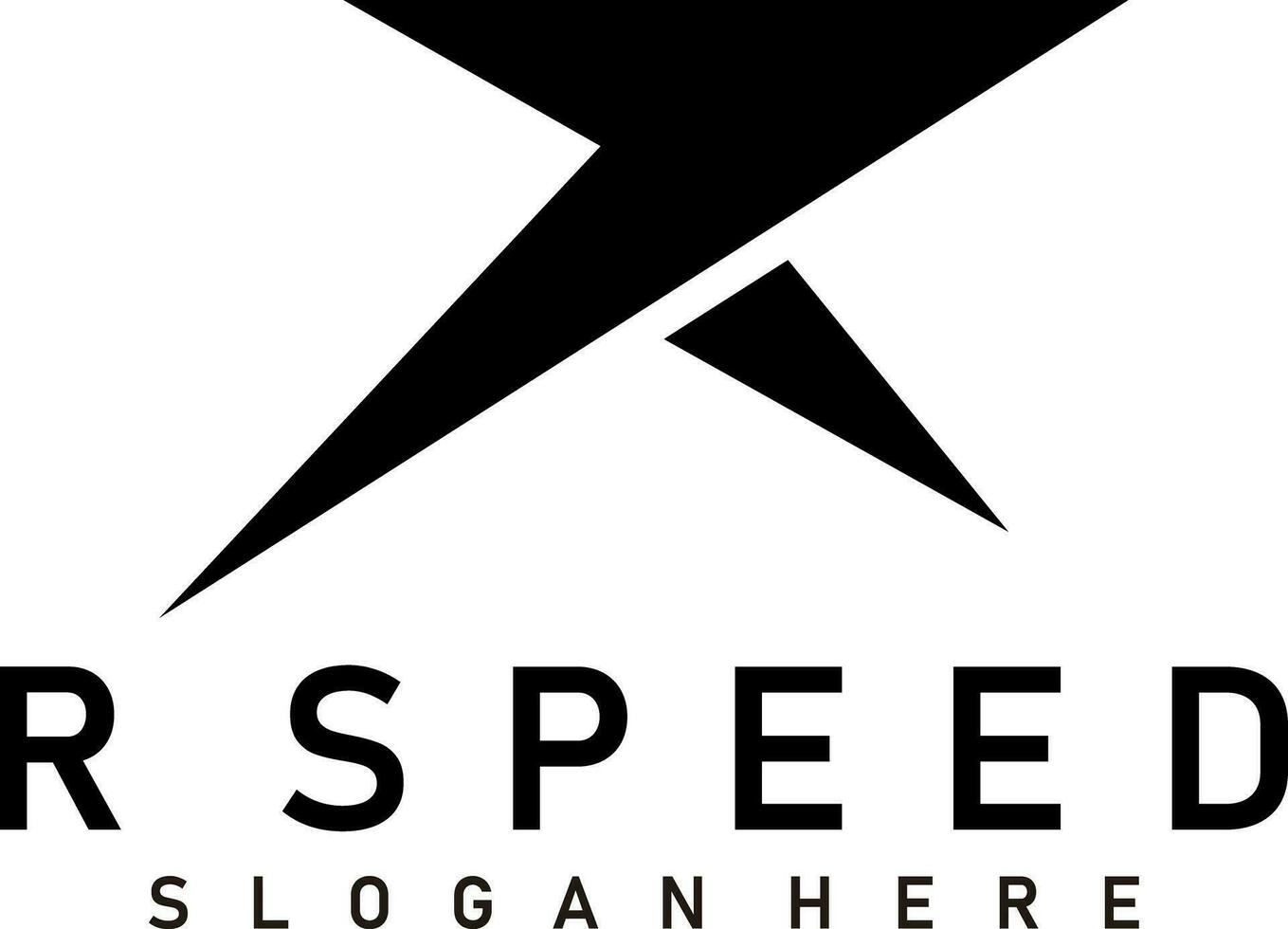 lettera r velocità logo design vettore arte