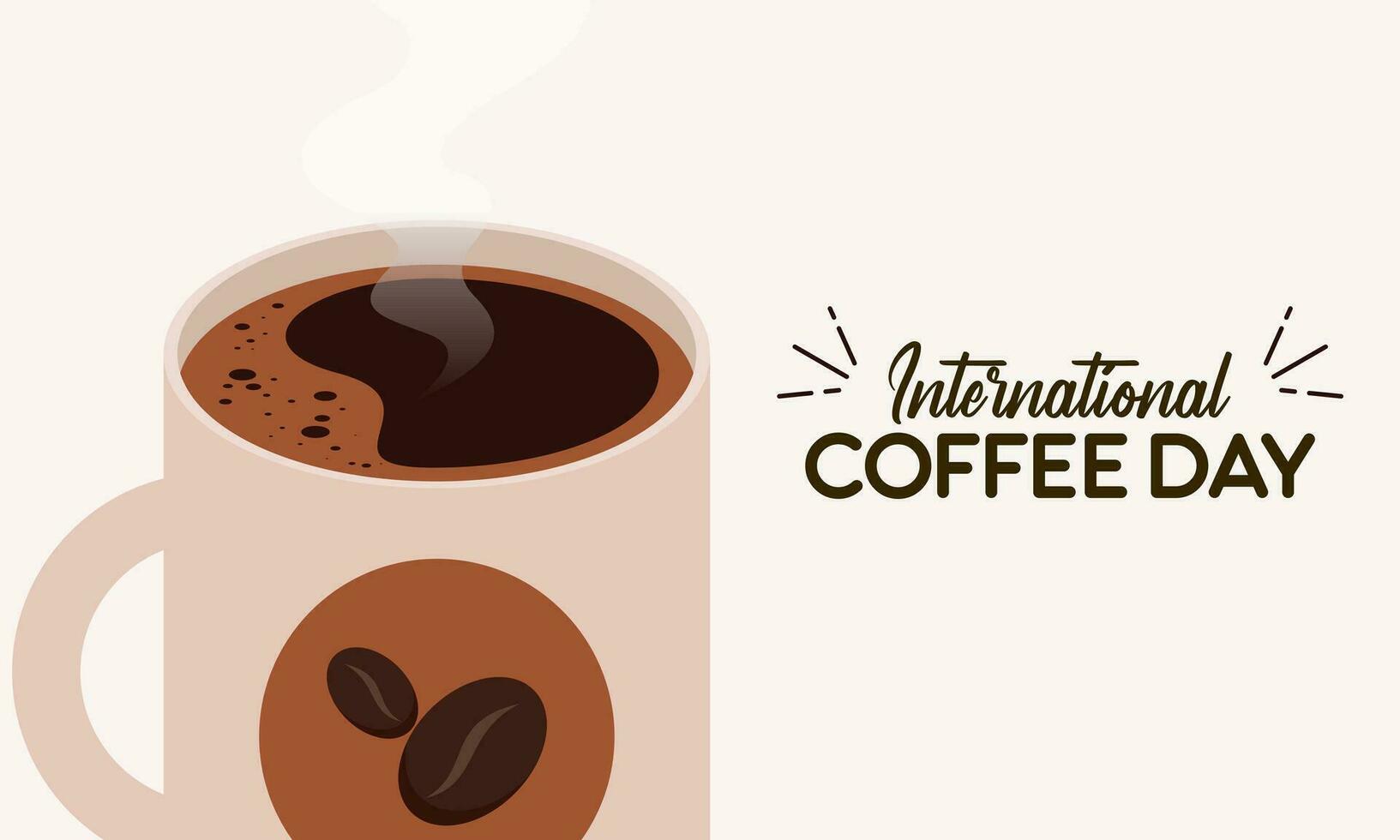 piatto internazionale giorno di caffè design sfondo concetto vettore