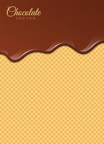 Cioccolato liquido o vernice marrone. Illustrazione vettoriale