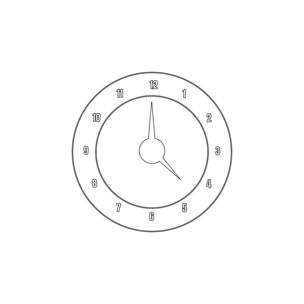 realistico cerchio sagomato analogico orologio vettore
