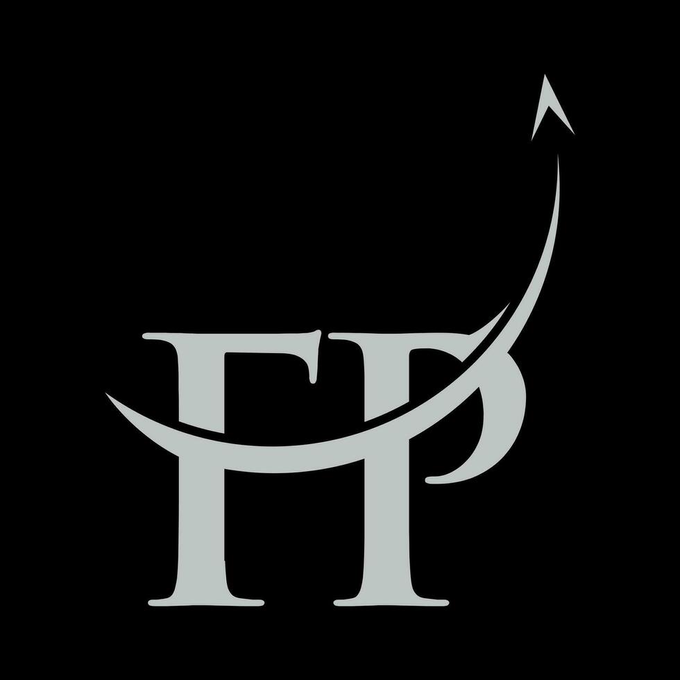 il fp logo su un' nero sfondo vettore
