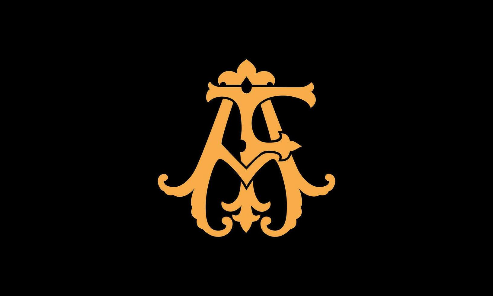 alfabeto af o fa lettera astratto monogramma vettore logo modello