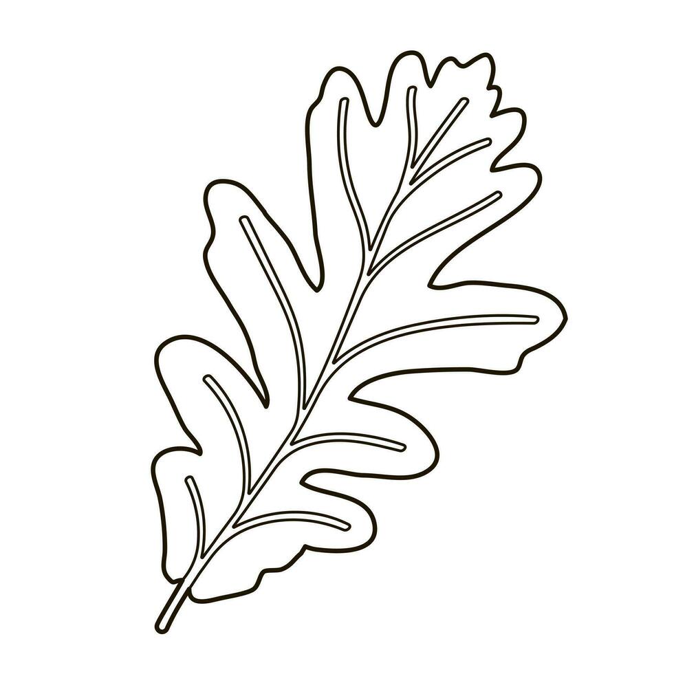 vettore Immagine silhouette di un' realistico forma di quercia partire. di stagione decorativo sfondo
