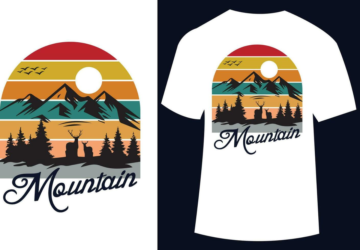 avventura montagna t camicia design vettore illustrazione