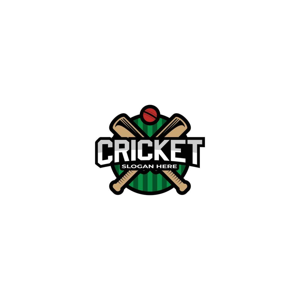 cricket gli sport etichetta, distintivo, emblema. logo design icona modello vettore