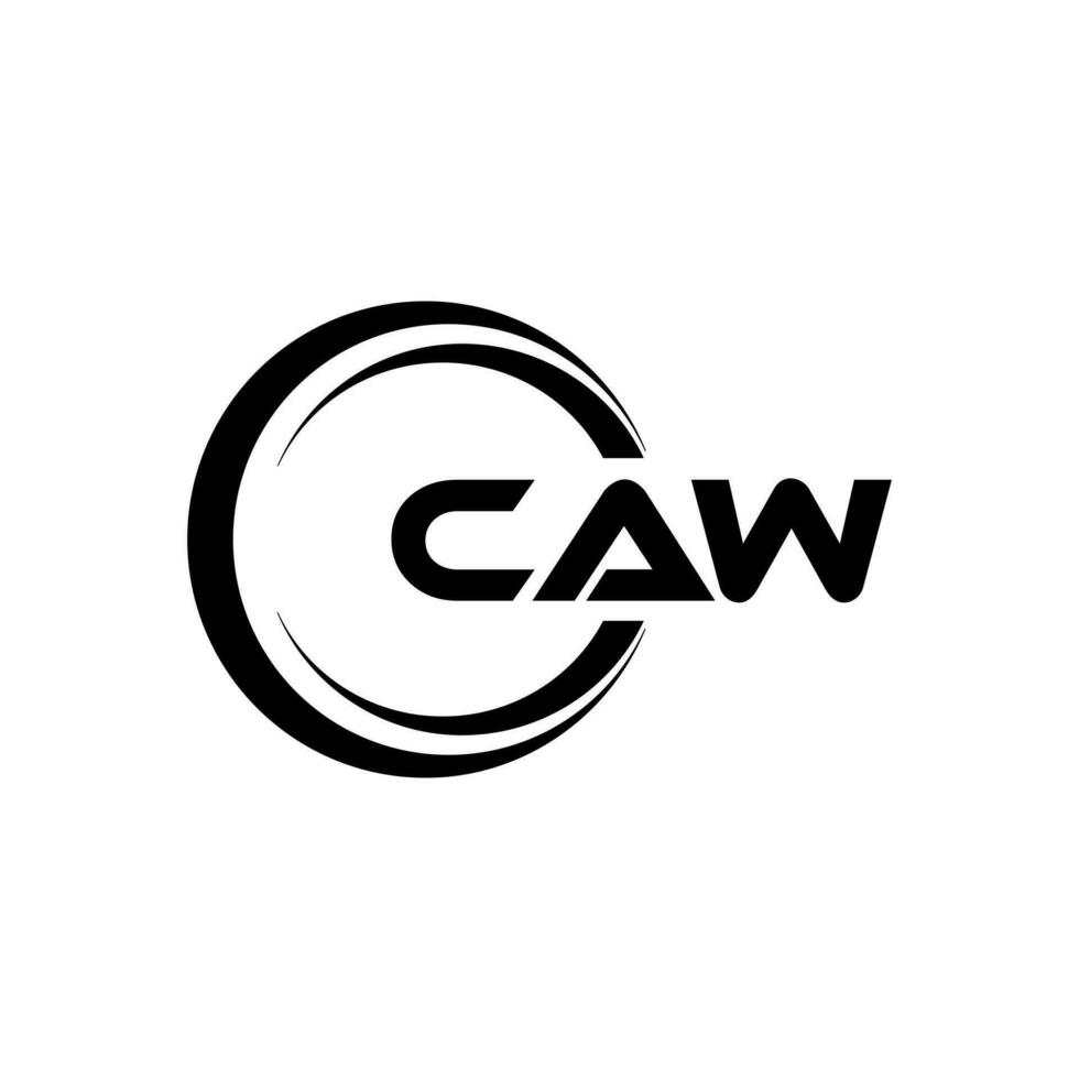 caw logo disegno, ispirazione per un' unico identità. moderno eleganza e creativo design. filigrana il tuo successo con il Impressionante Questo logo. vettore