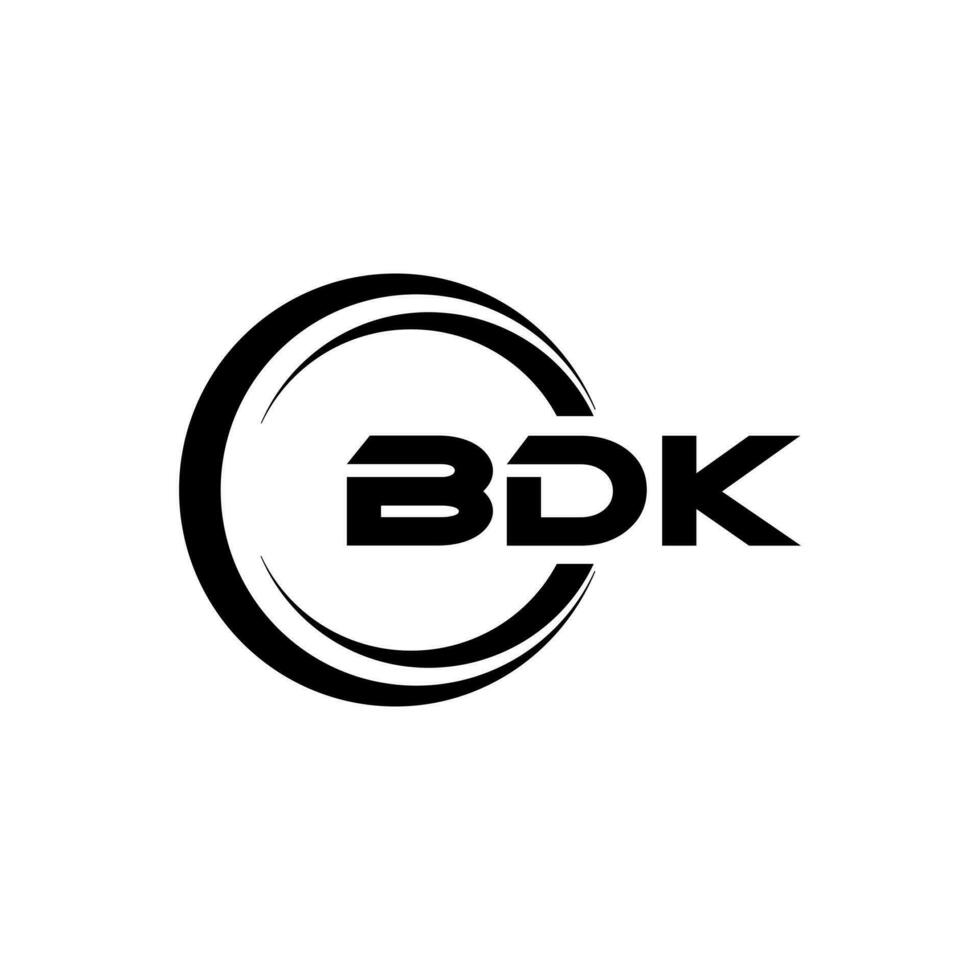 bdk logo disegno, ispirazione per un' unico identità. moderno eleganza e creativo design. filigrana il tuo successo con il Impressionante Questo logo. vettore