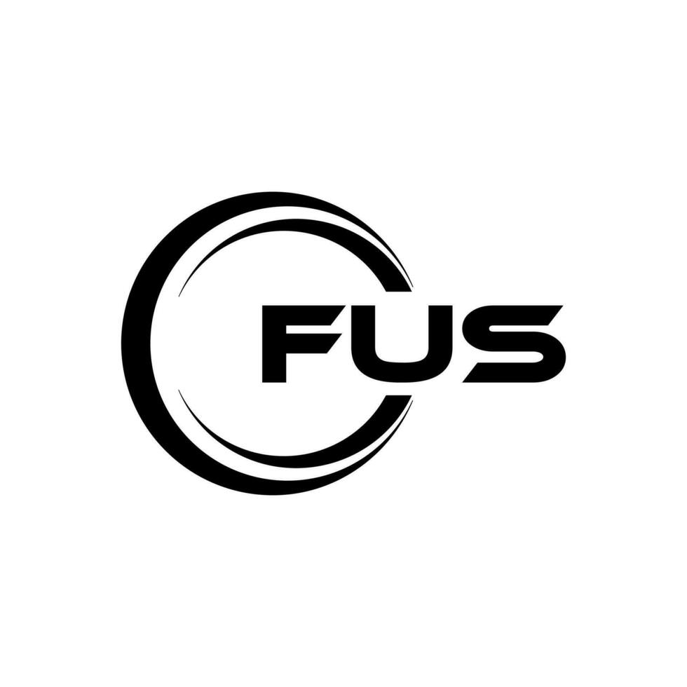 fus logo disegno, ispirazione per un' unico identità. moderno eleganza e creativo design. filigrana il tuo successo con il Impressionante Questo logo. vettore