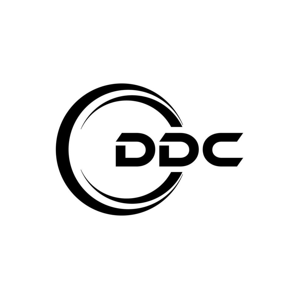 ddc logo disegno, ispirazione per un' unico identità. moderno eleganza e creativo design. filigrana il tuo successo con il Impressionante Questo logo. vettore