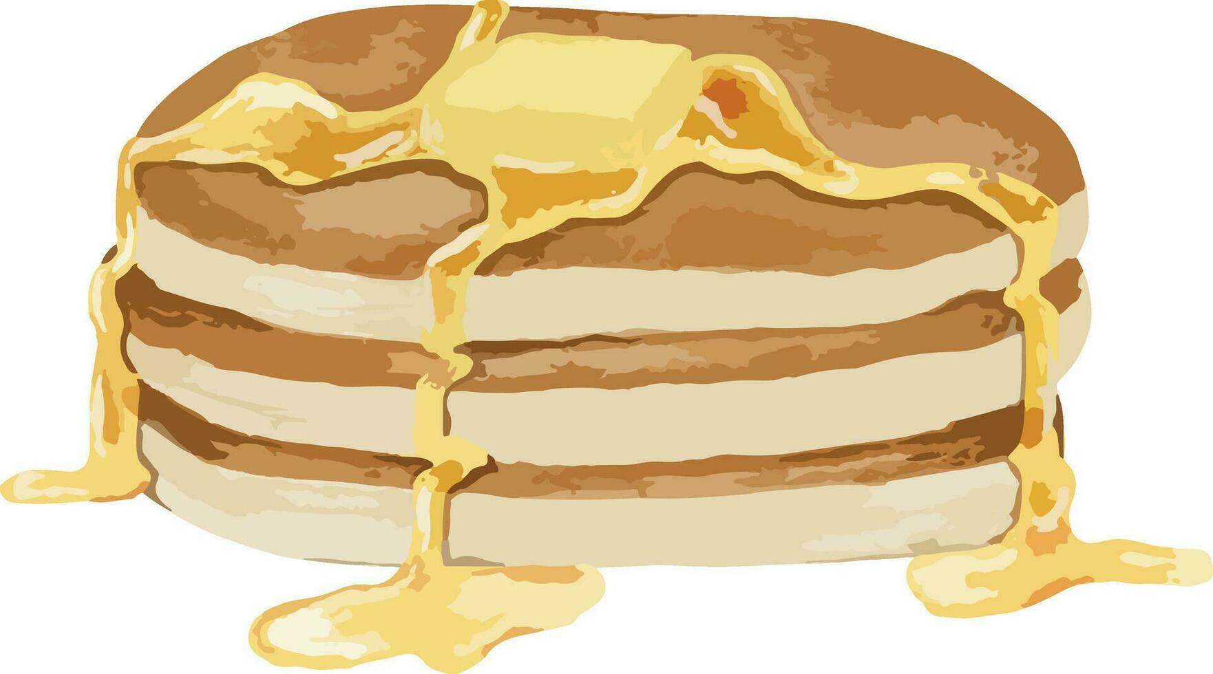 Pancakes mano disegnato acquerello illustrazione isolato elemento vettore