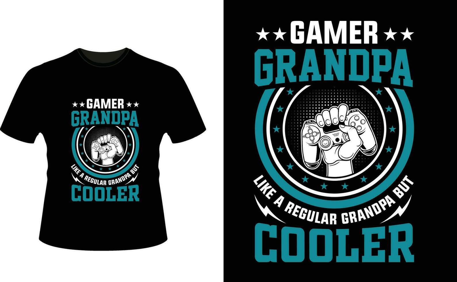 gamer Nonno piace un' regolare Nonno ma più fresco o nonno maglietta design o nonno giorno t camicia design vettore