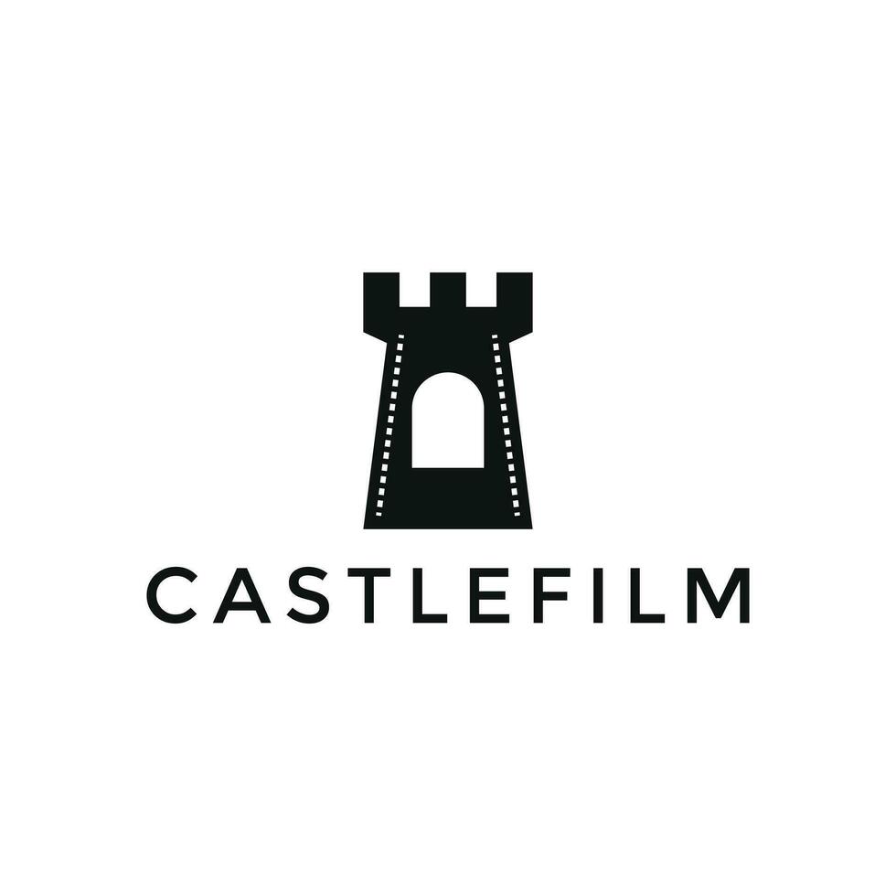 film castello film striscia logo design vettore