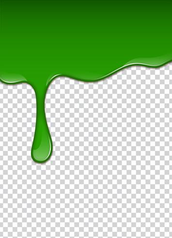 Liquido verde, schizzi e macchie. Illustrazione vettoriale melma.