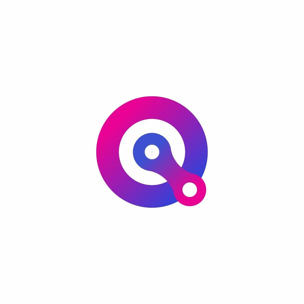 q logo monogramma modello di design moderno vettore