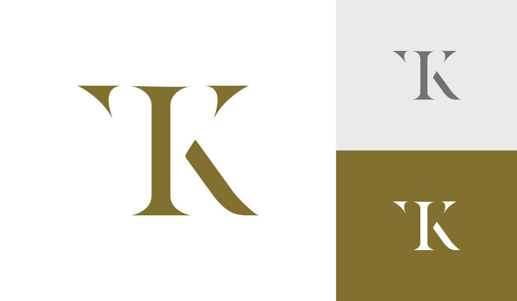 lettera tk o kt monogramma logo design vettore