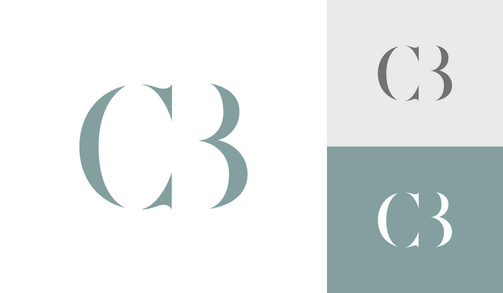 lettera cb iniziale monogramma logo design vettore