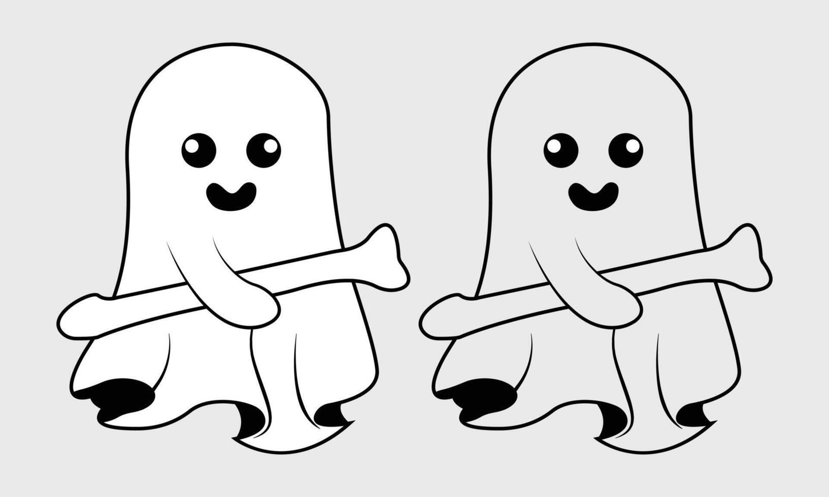 Halloween fantasma grafico clip arte disegno, fantasma illustrazione design. vettore