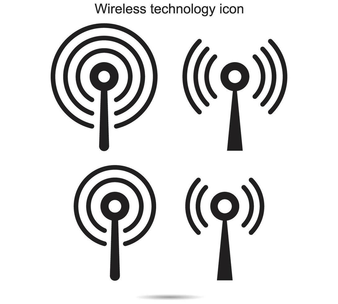 senza fili tecnologia icona, vettore illustrazione.